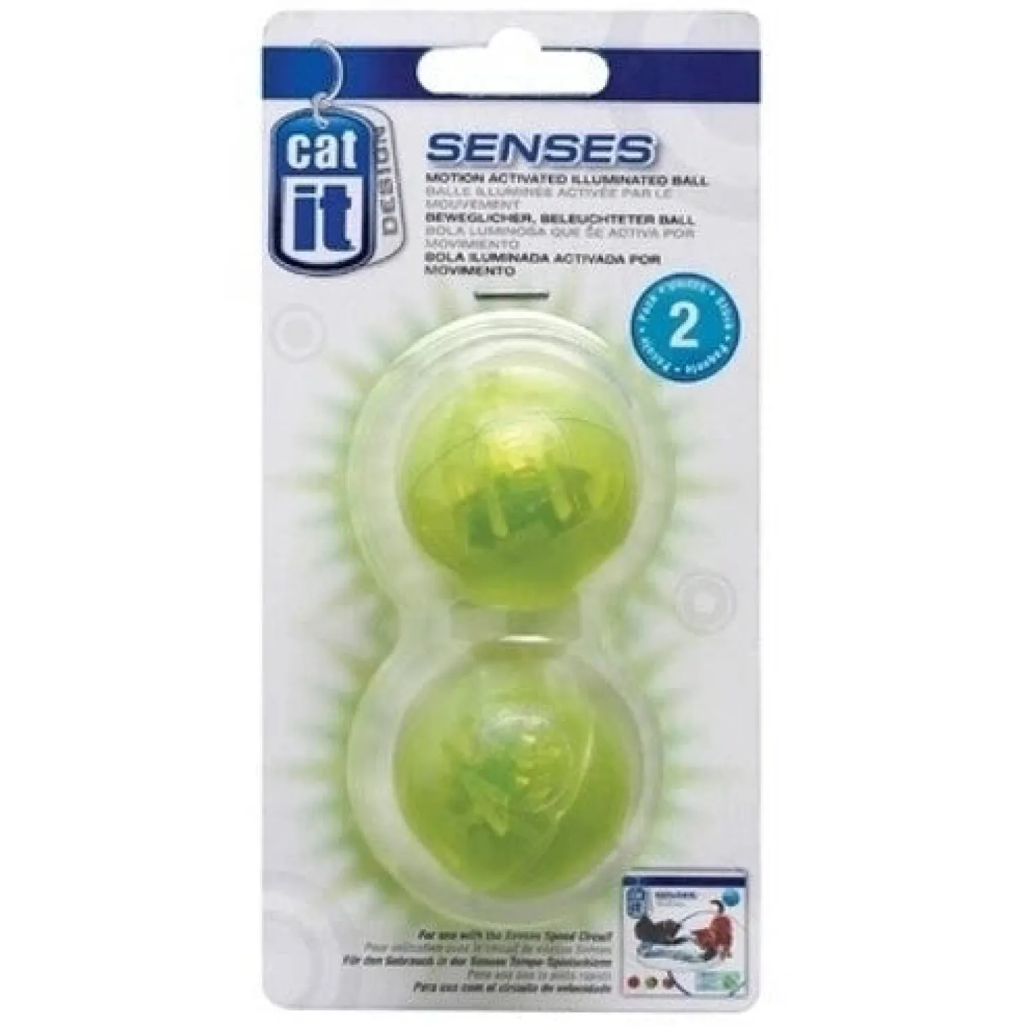 Jouet balles lumineuses Senses x2 chat