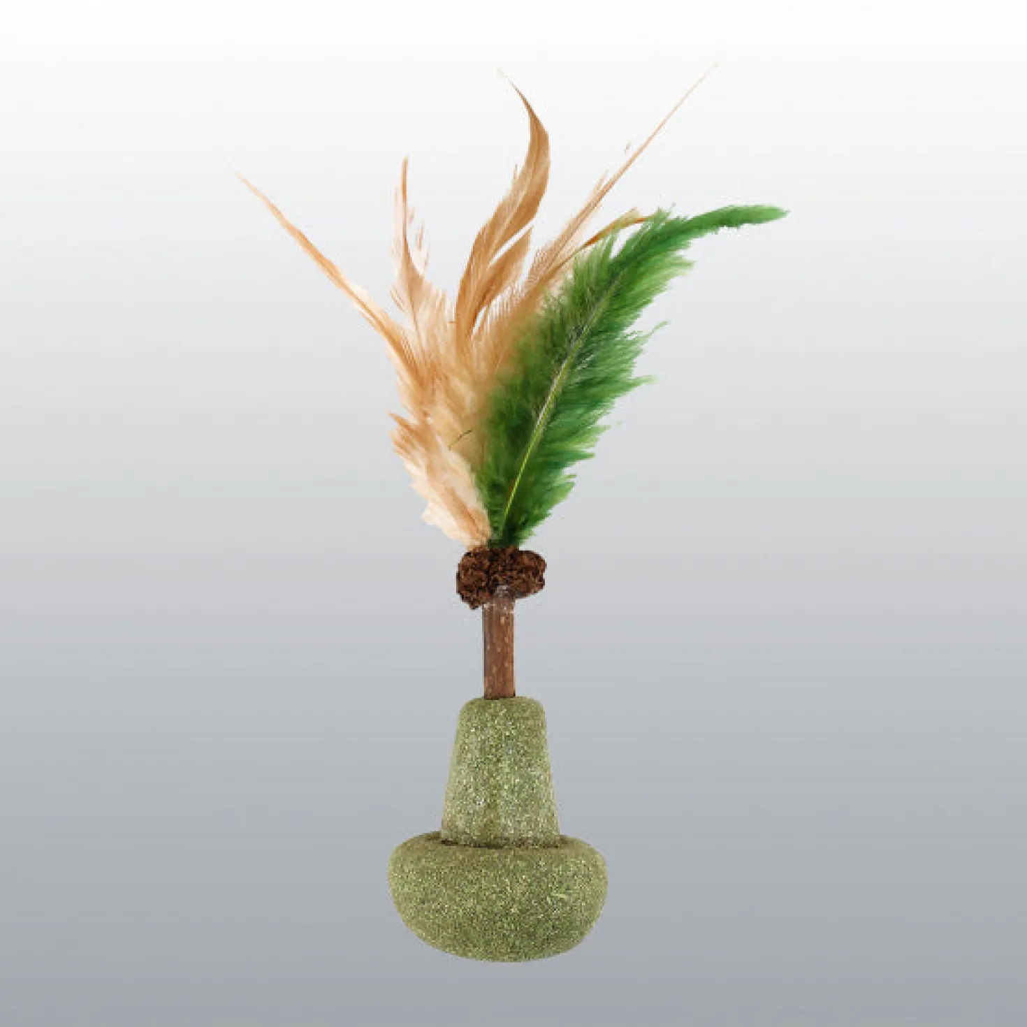Jouet Big toupie avec plumes pour chat