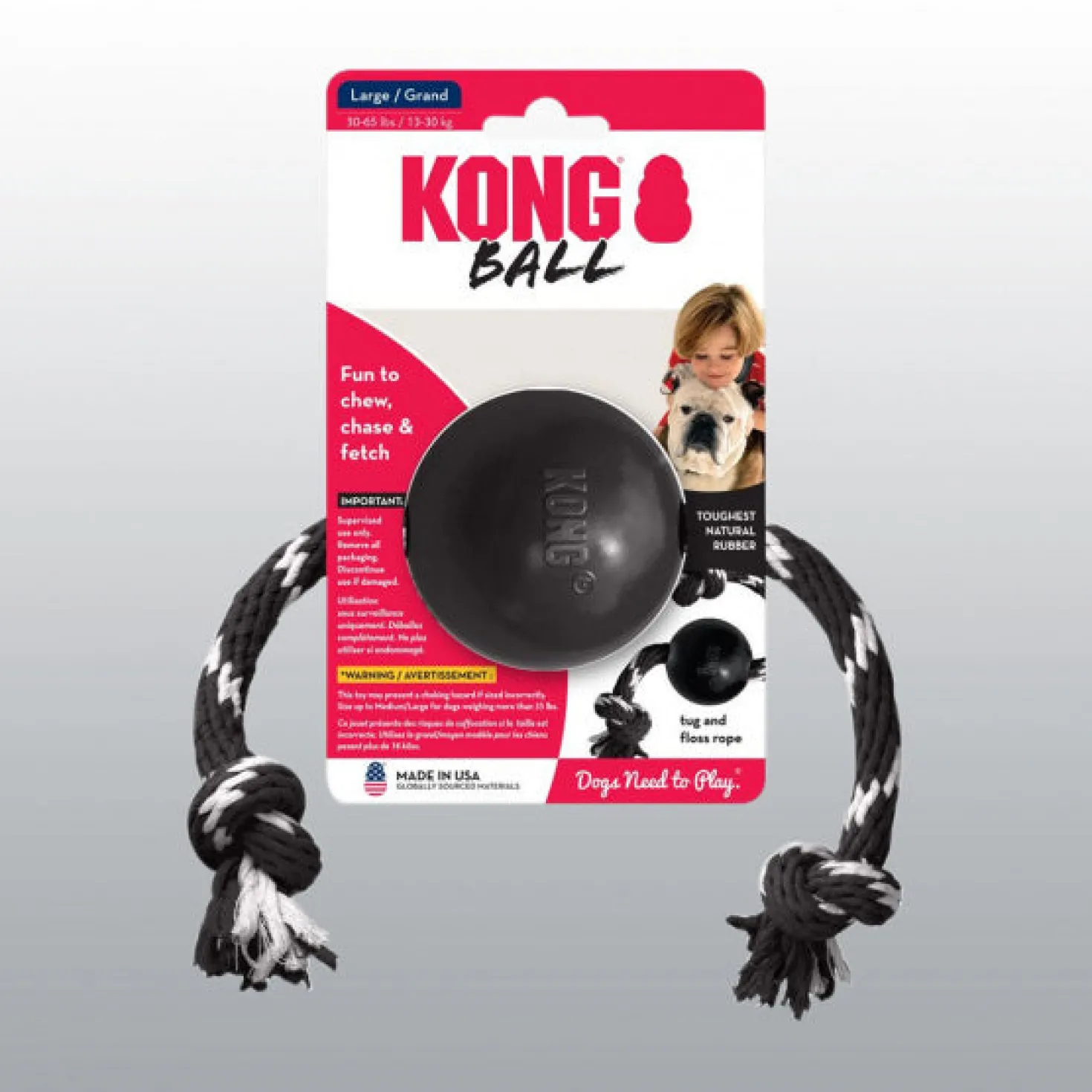 Jouet Kong Extrême Ball avec cordre