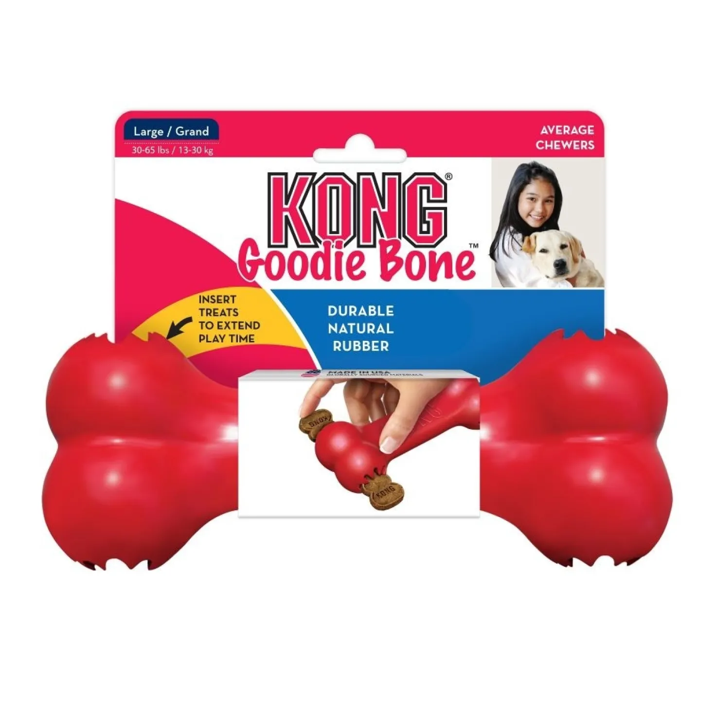 Jouet à mâcher Os Goodie Bone de Kong chien