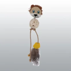 Jouet pour chat tête de Lion safari