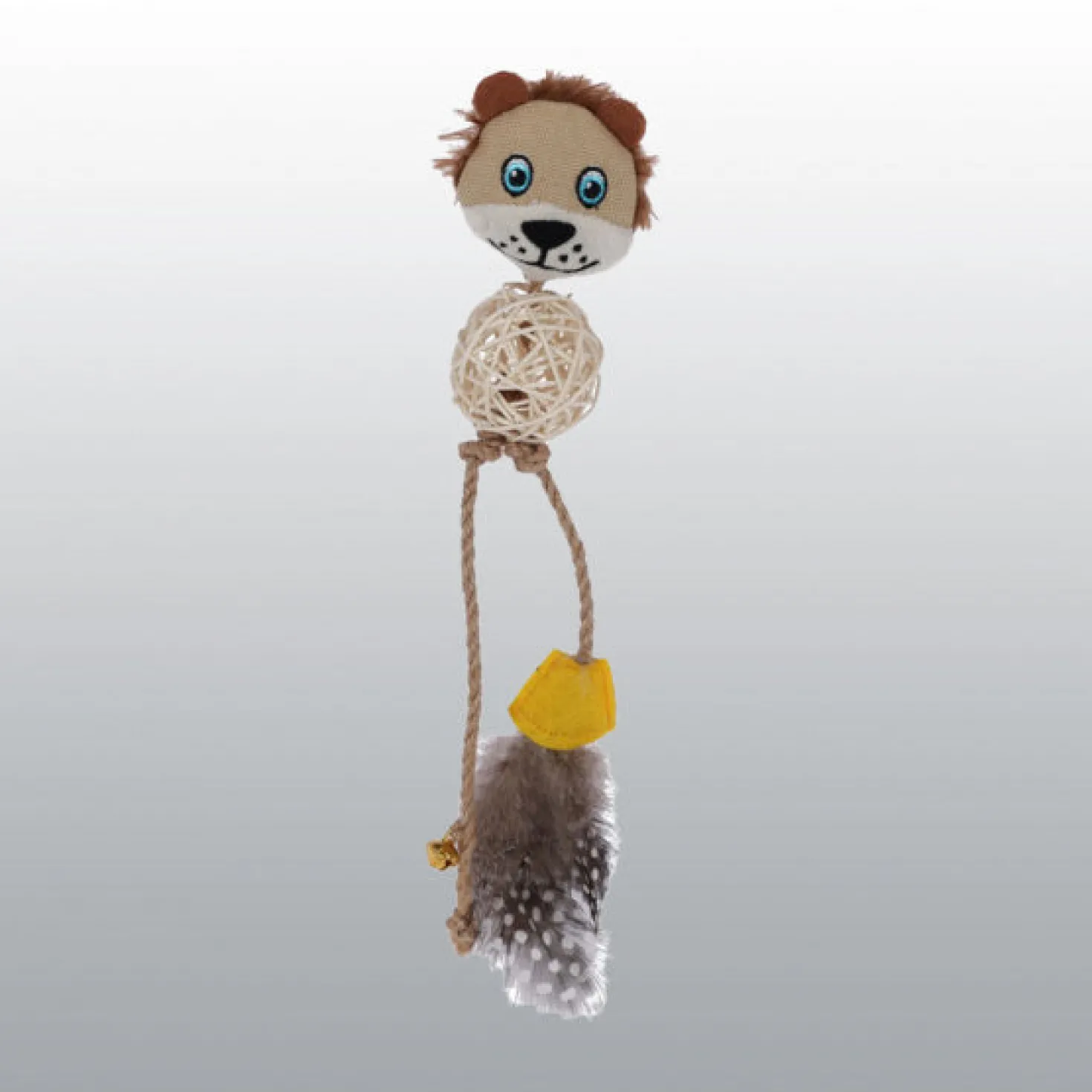 Jouet pour chat tête de Lion safari