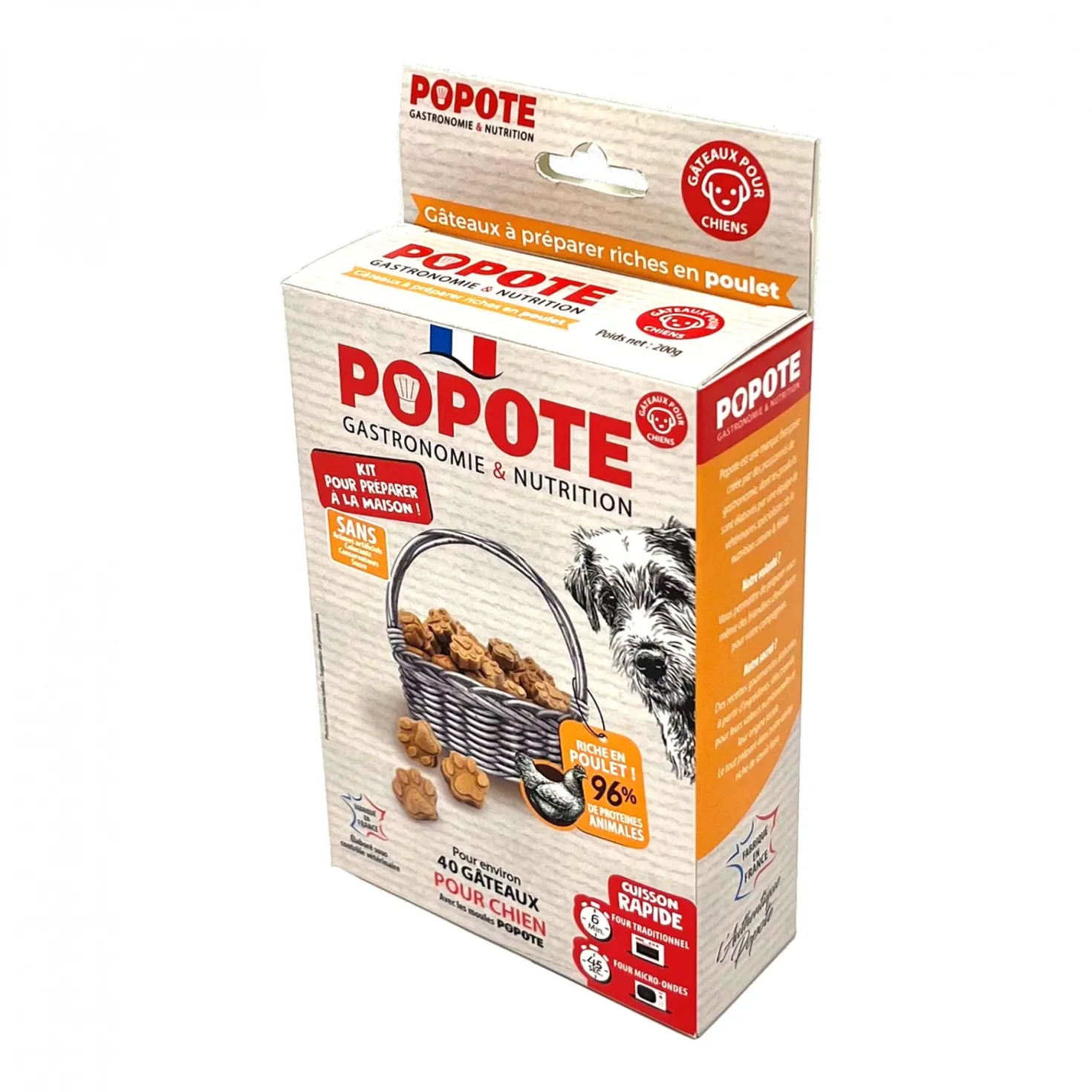 Kit de friandises à préparer au poulet chien