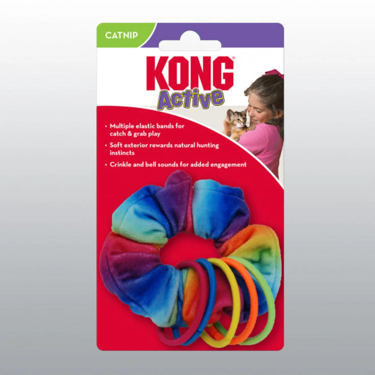 Kong active chouchou avec élastiques pour chat