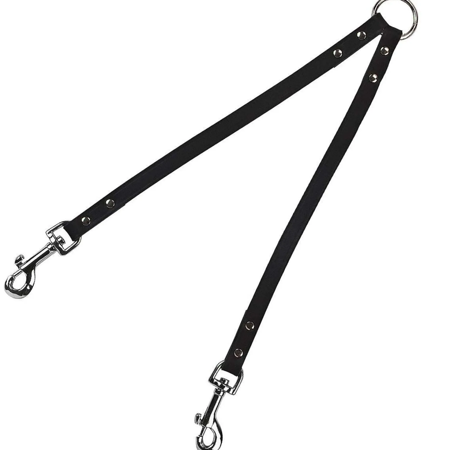 Laisse double Accouple en cuir chien