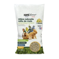 Litière naturelle en rafle de maïs rongeurs, oiseaux