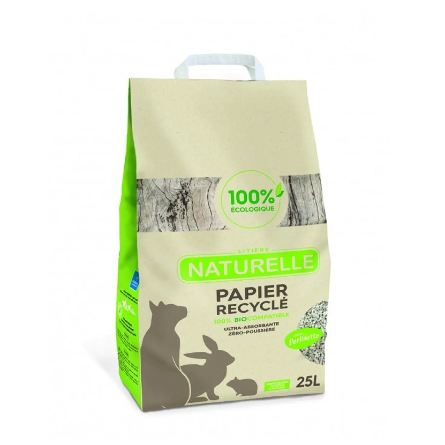 Litière Perlinette papier recyclé - chat, NAC