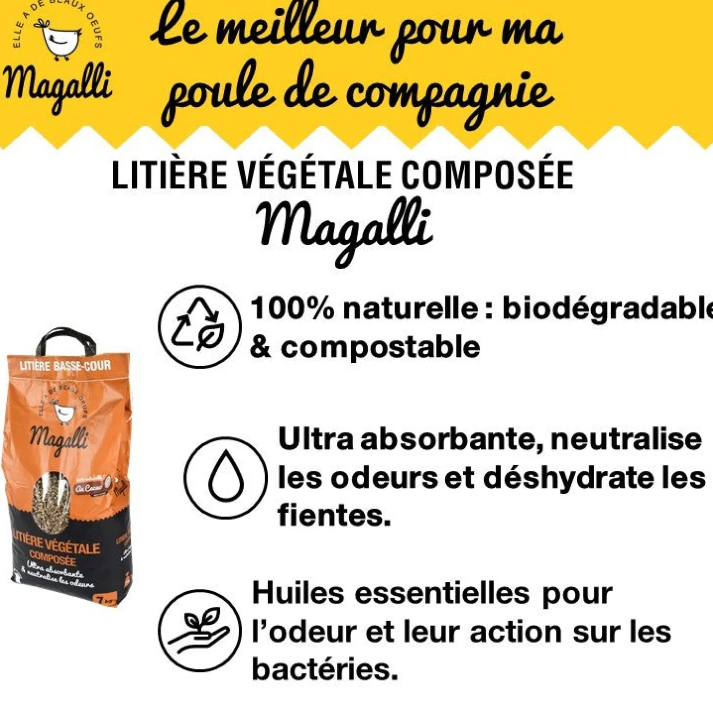 Litière végétale composée
