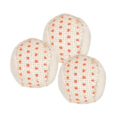 Lot de 3 balles en jute chat