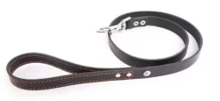 Martin Sellier - Chien - Laisse cuir Flash couture fluo