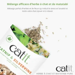 Mélange pur d'herbe à chat et matatabi