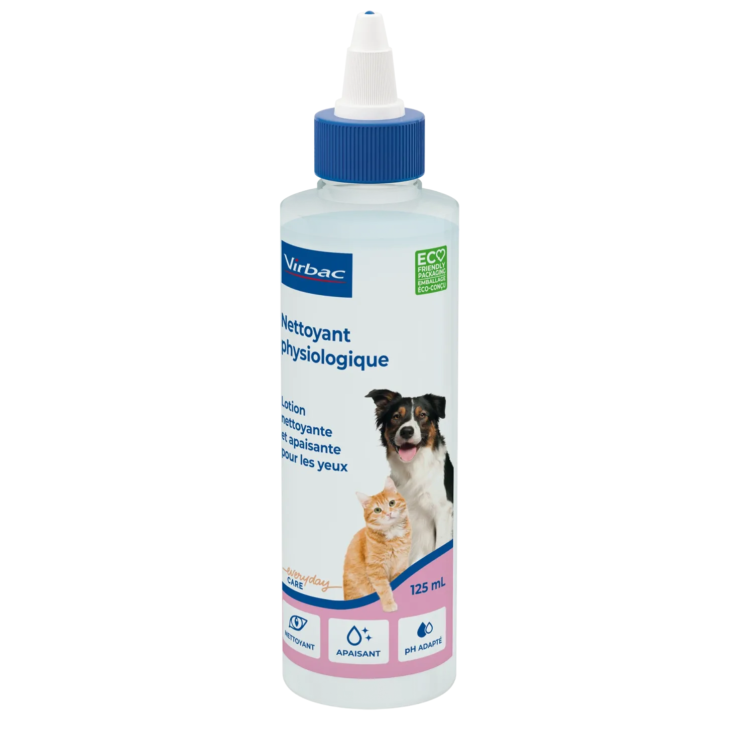 Nettoyant physiologique pour les yeux chien, chat