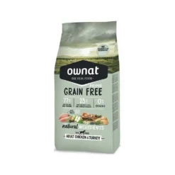 Ownat Grain Free Prime adult chicken and turkey - croquettes chien