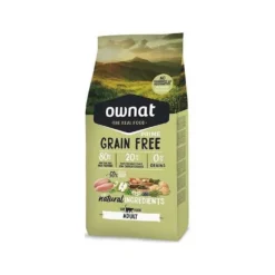 Ownat Grain Free Prime adult chicken and turkey croquettes pour chat