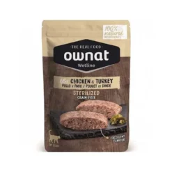 Ownat Grain Free stérilisé poulet et dinde - pâtée chat