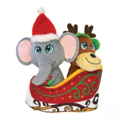 Peluche 3 en 1 traîneau de Noël