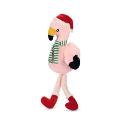 Peluche flamant rose de Noël chien