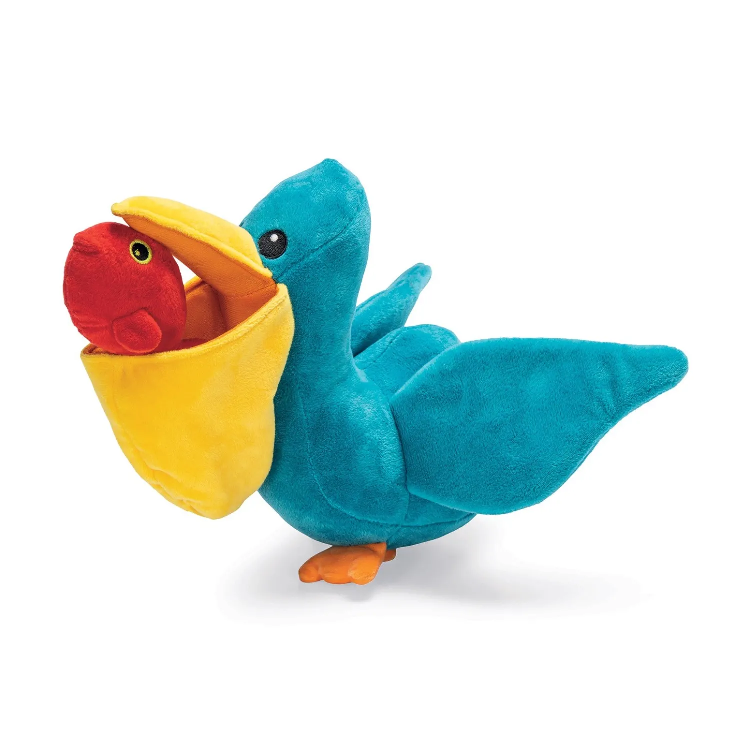 Peluche pélican chien