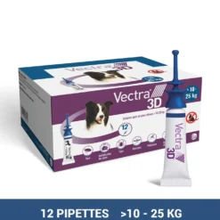Pipettes antiparasitaires Vectra 3D Spot On chien