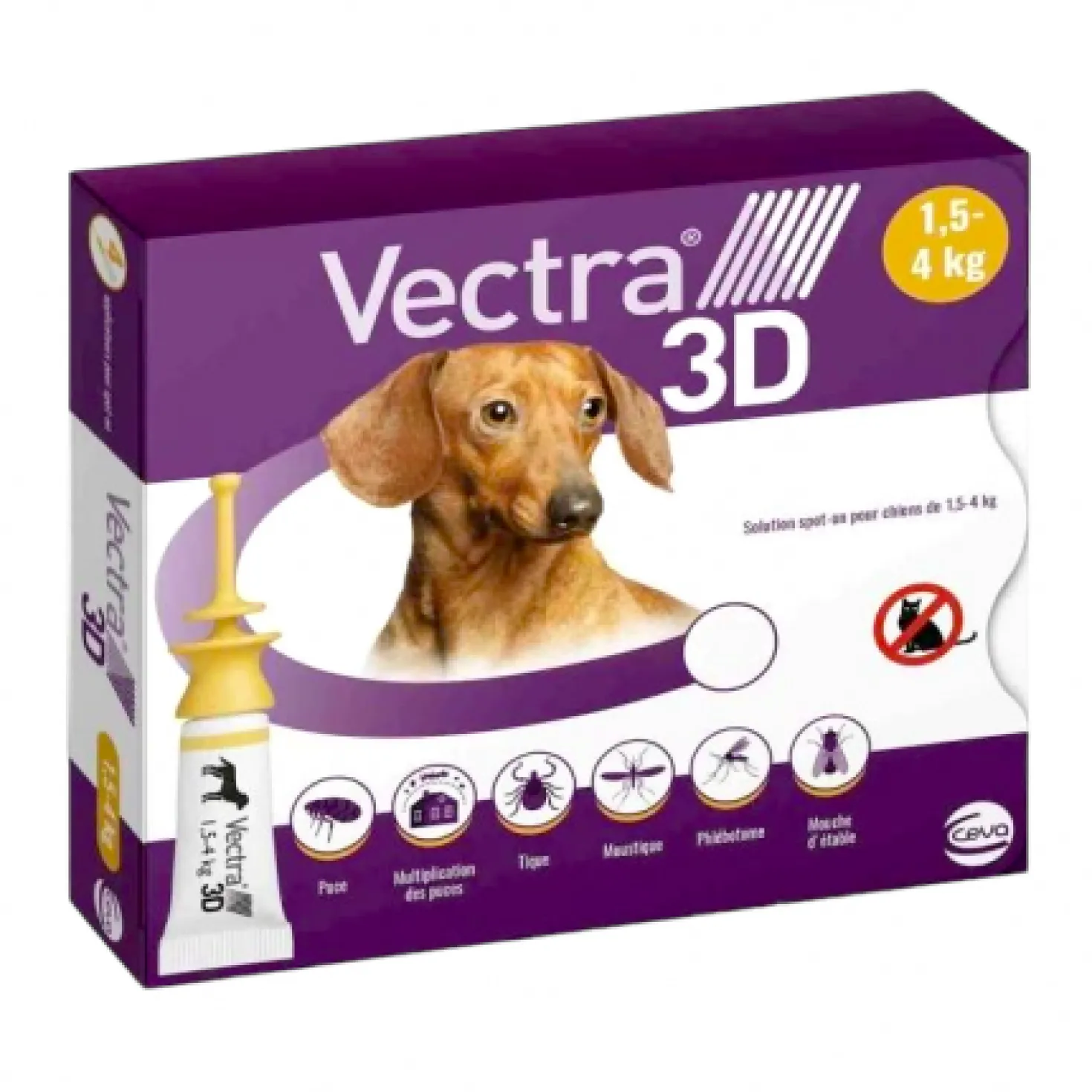 Pipettes antiparasitaires Vectra 3D Spot On chien