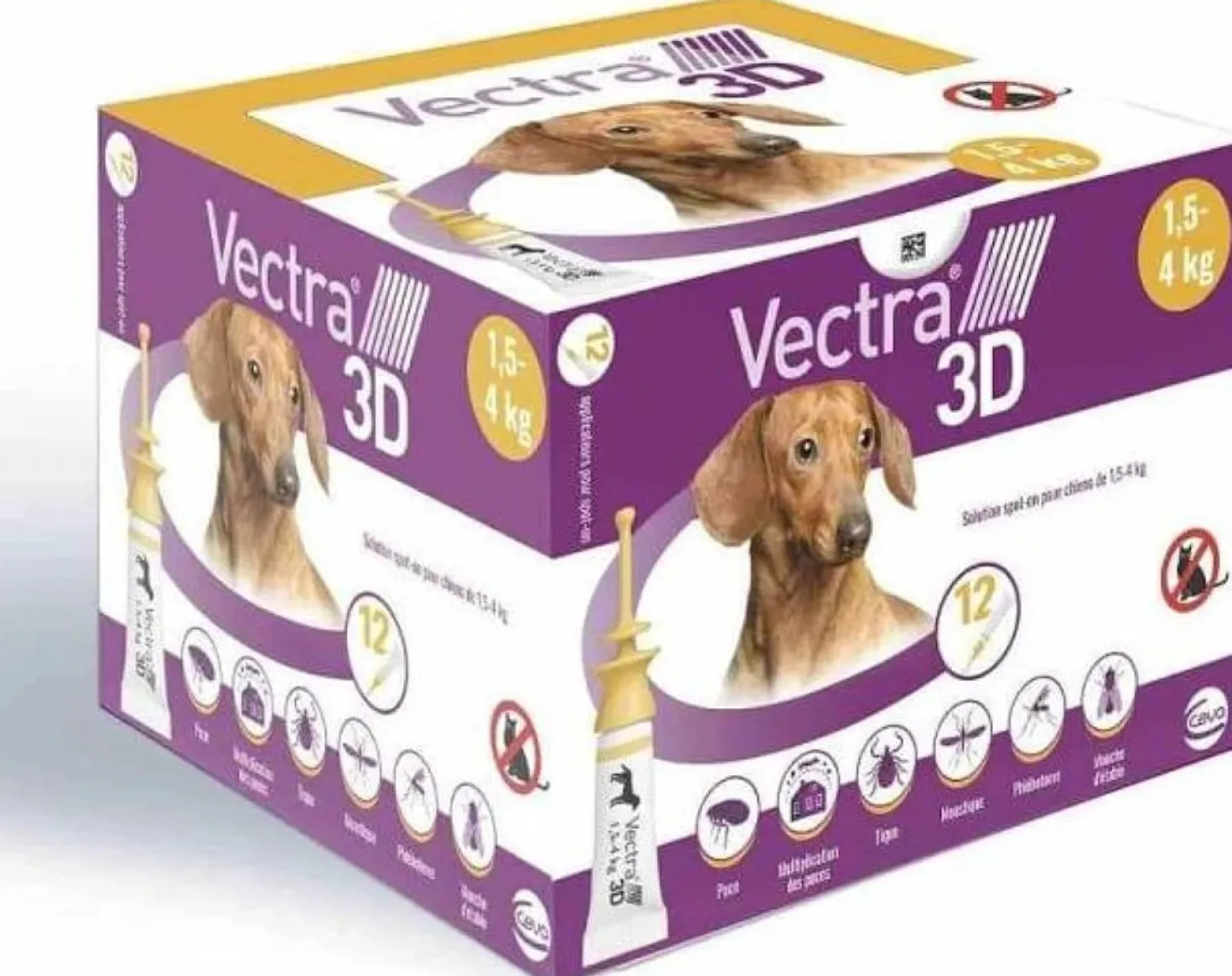 Pipettes antiparasitaires Vectra 3D Spot On chien