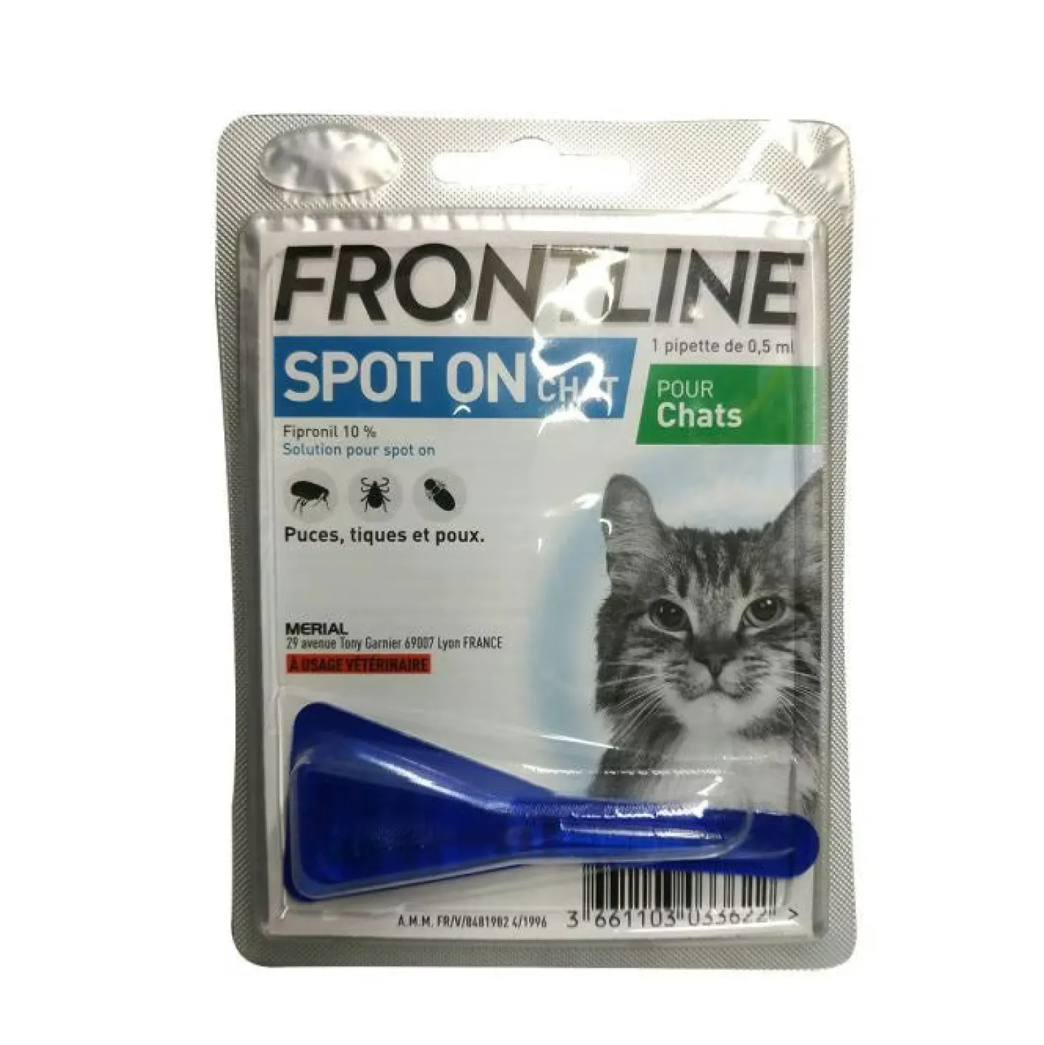 Pipettes Frontline Spot-On chat
