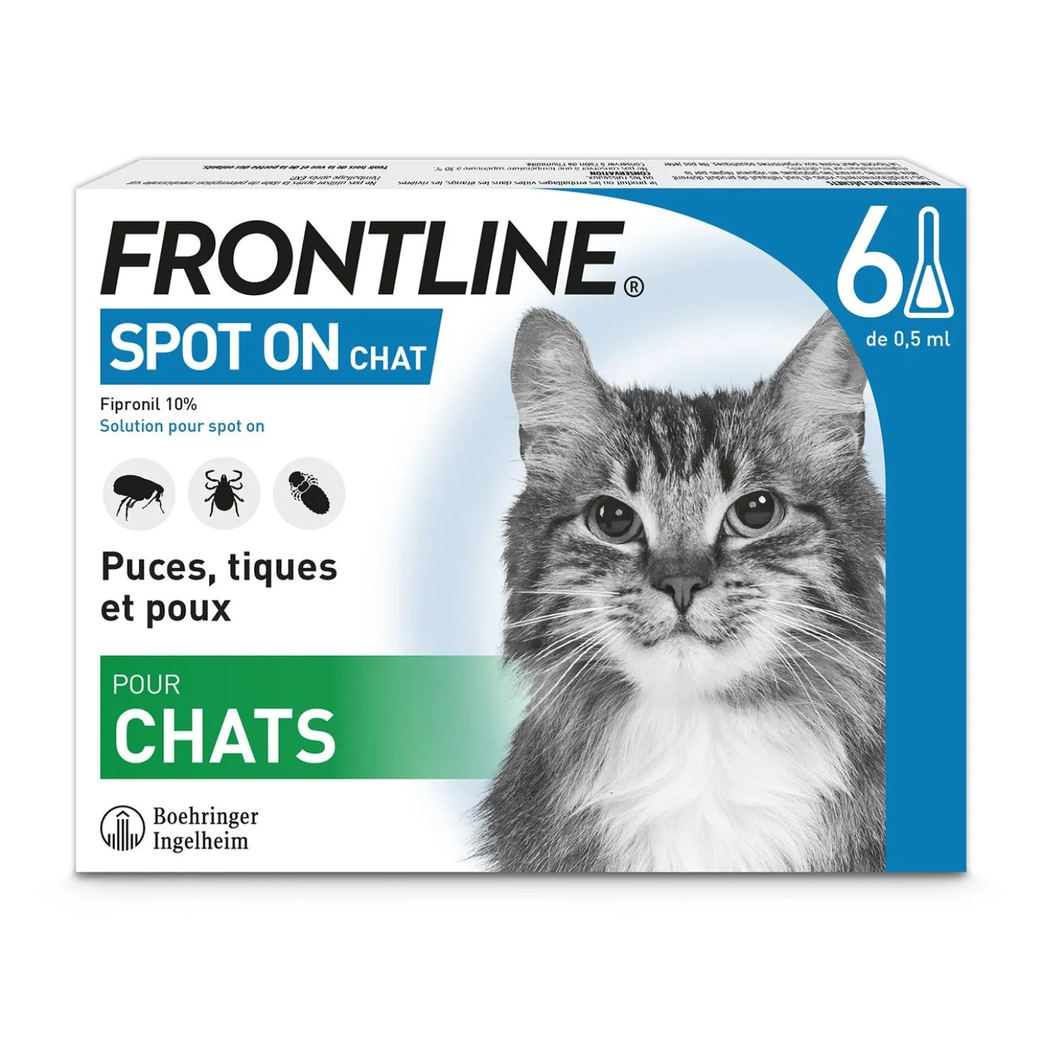 Pipettes Frontline Spot-On chat