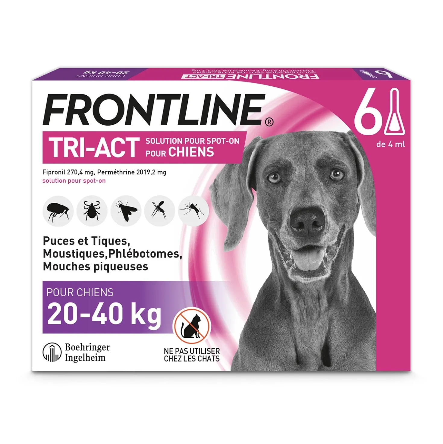 Pipettes Frontline Tri-act chien