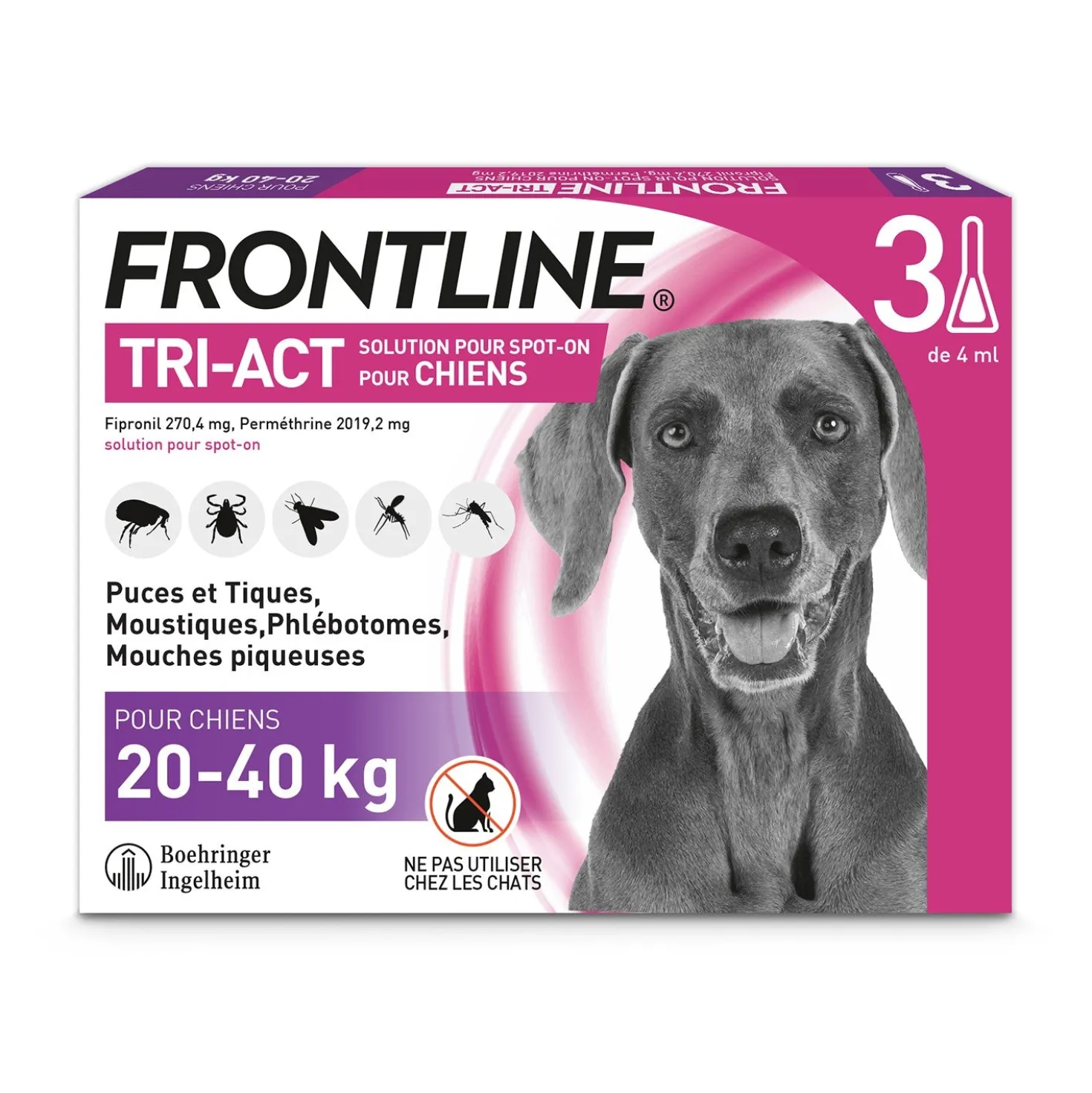 Pipettes Frontline Tri-act chien