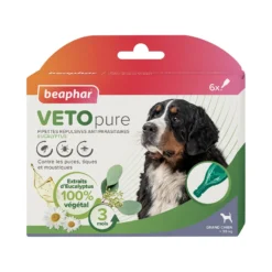 Pipettes répulsives antiparasitaire Vetopure chien