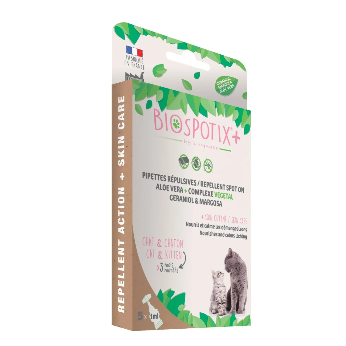 Pipettes répulsives Biospotix+ chat, chaton