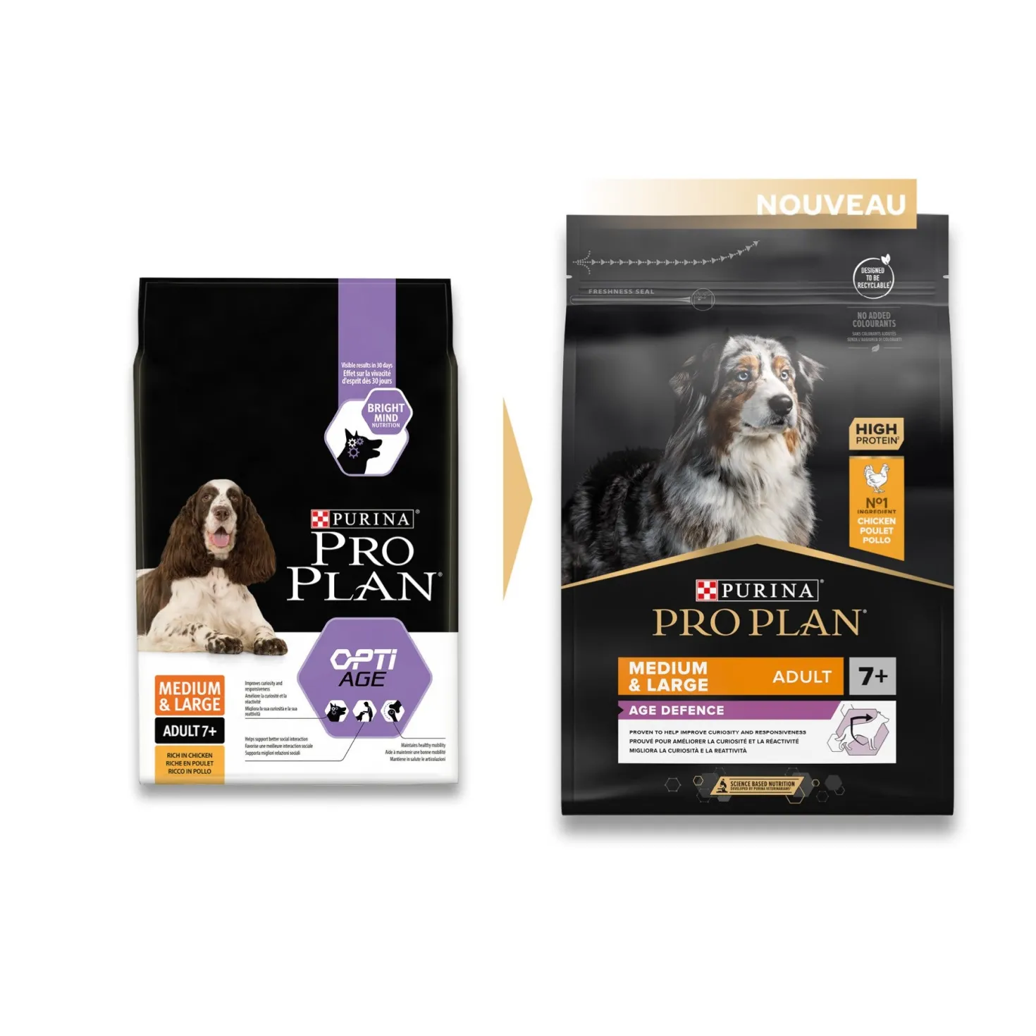 Pro Plan Age Defence Medium & Large Adult au poulet - croquettes chien
