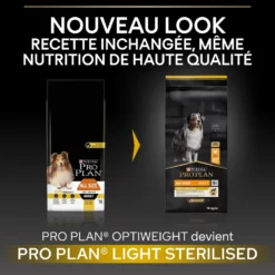 Pro Plan Light/Sterilised All Sizes Adult au poulet - croquettes chien