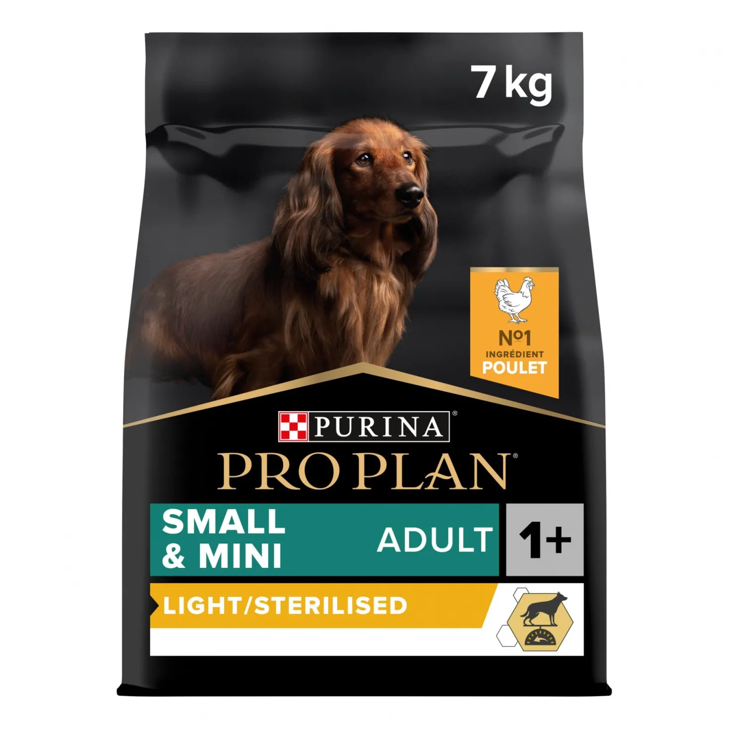 Pro Plan Light/Sterilised Small & Mini Adult au poulet - croquettes chien