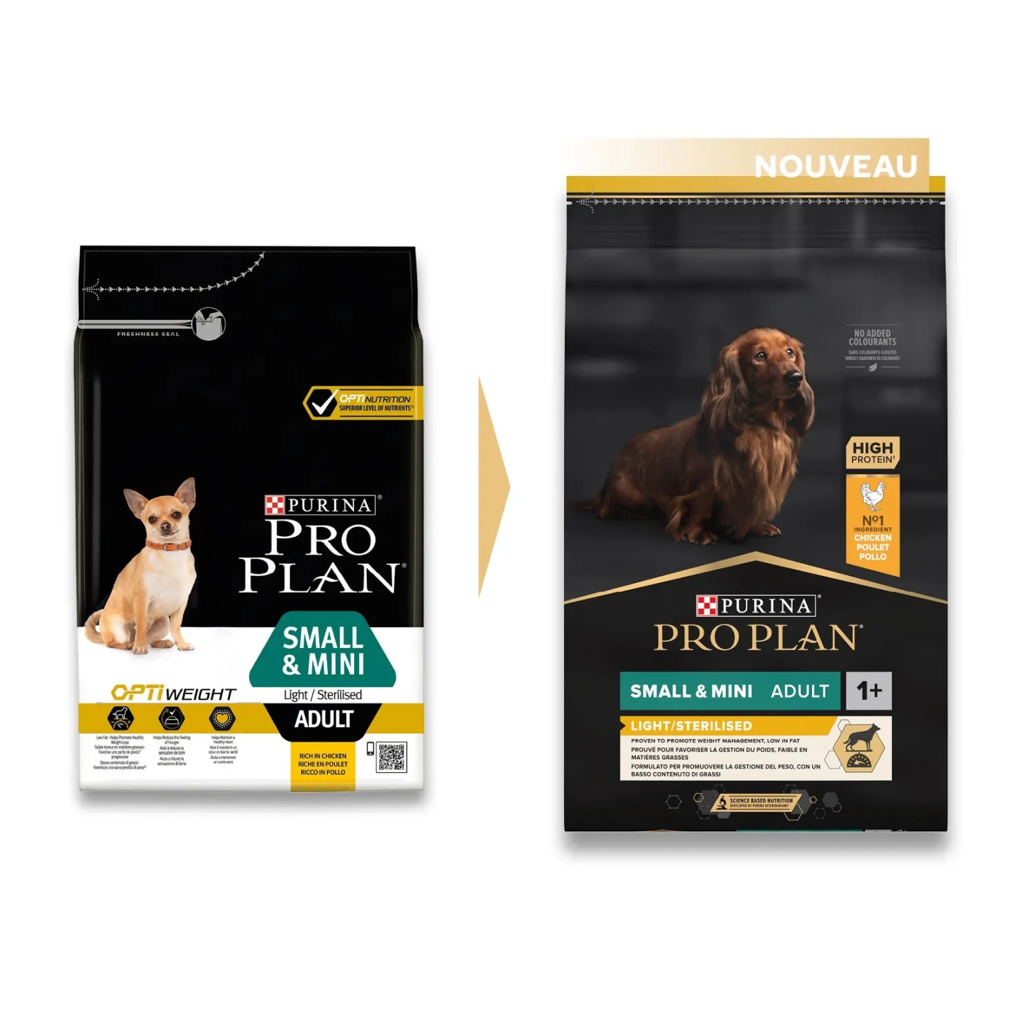 Pro Plan Light/Sterilised Small & Mini Adult au poulet - croquettes chien