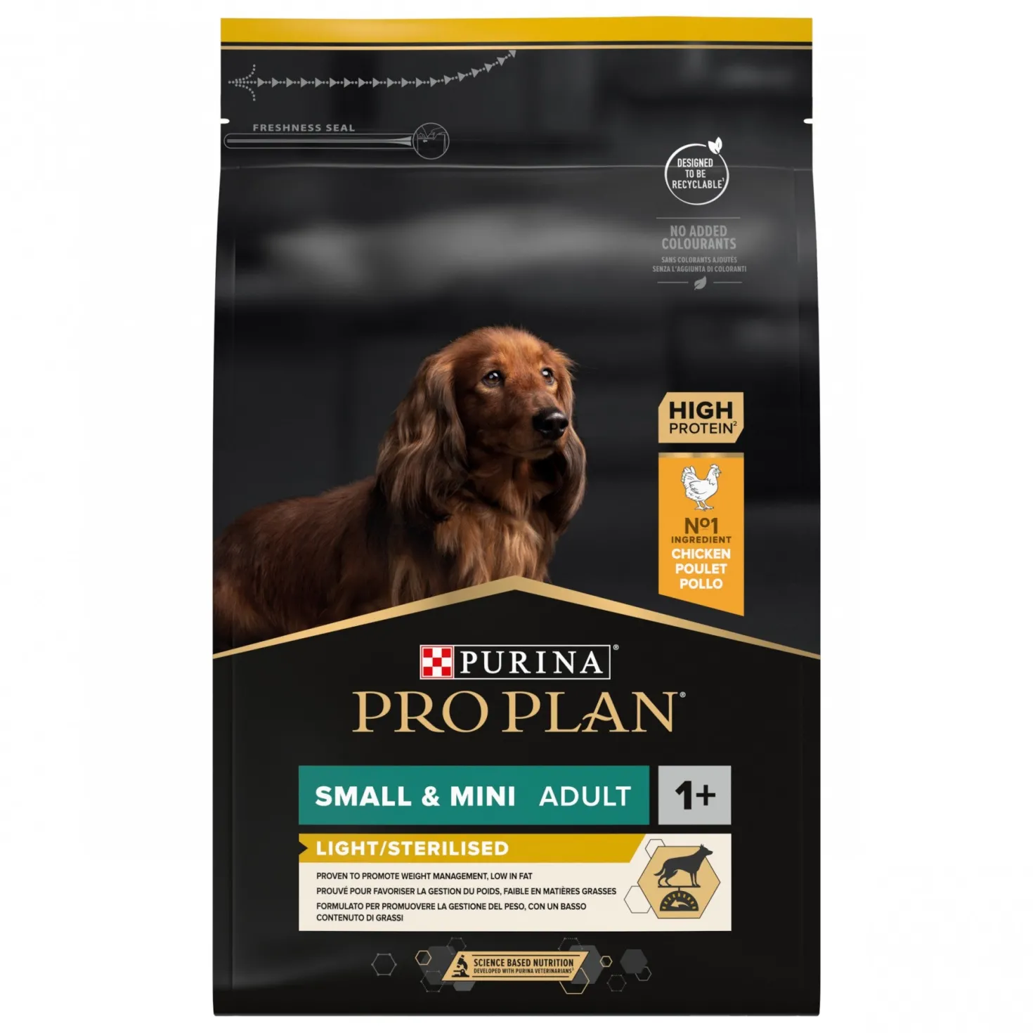 Pro Plan Light/Sterilised Small & Mini Adult au poulet - croquettes chien