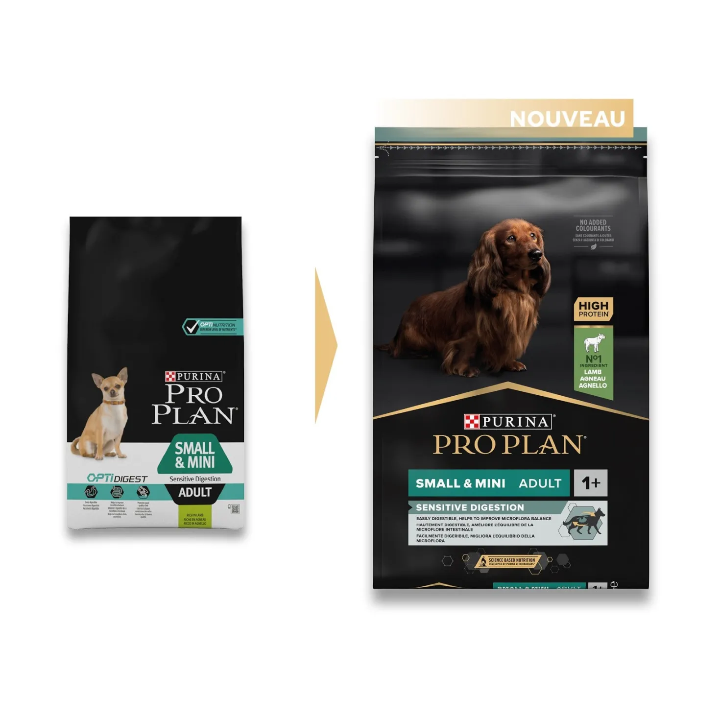 Pro Plan Sensitive Digestion Small & Mini Adult à l'agneau - croquettes chien