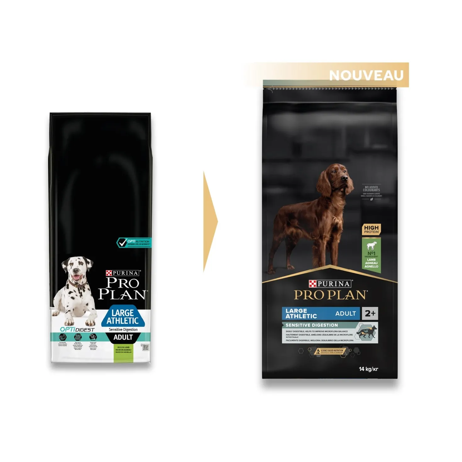 Pro Plan Sensitive Digestion Large Athletic Adult à l'agneau - croquettes chien