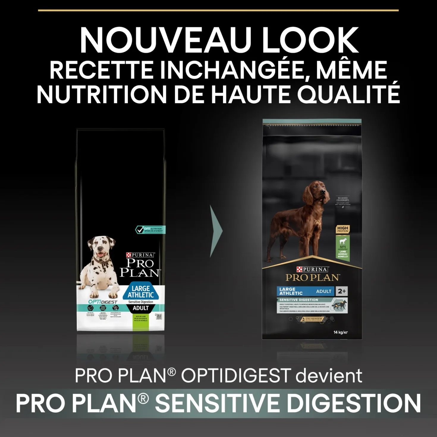 Pro Plan Sensitive Digestion Large Athletic Adult à l'agneau - croquettes chien