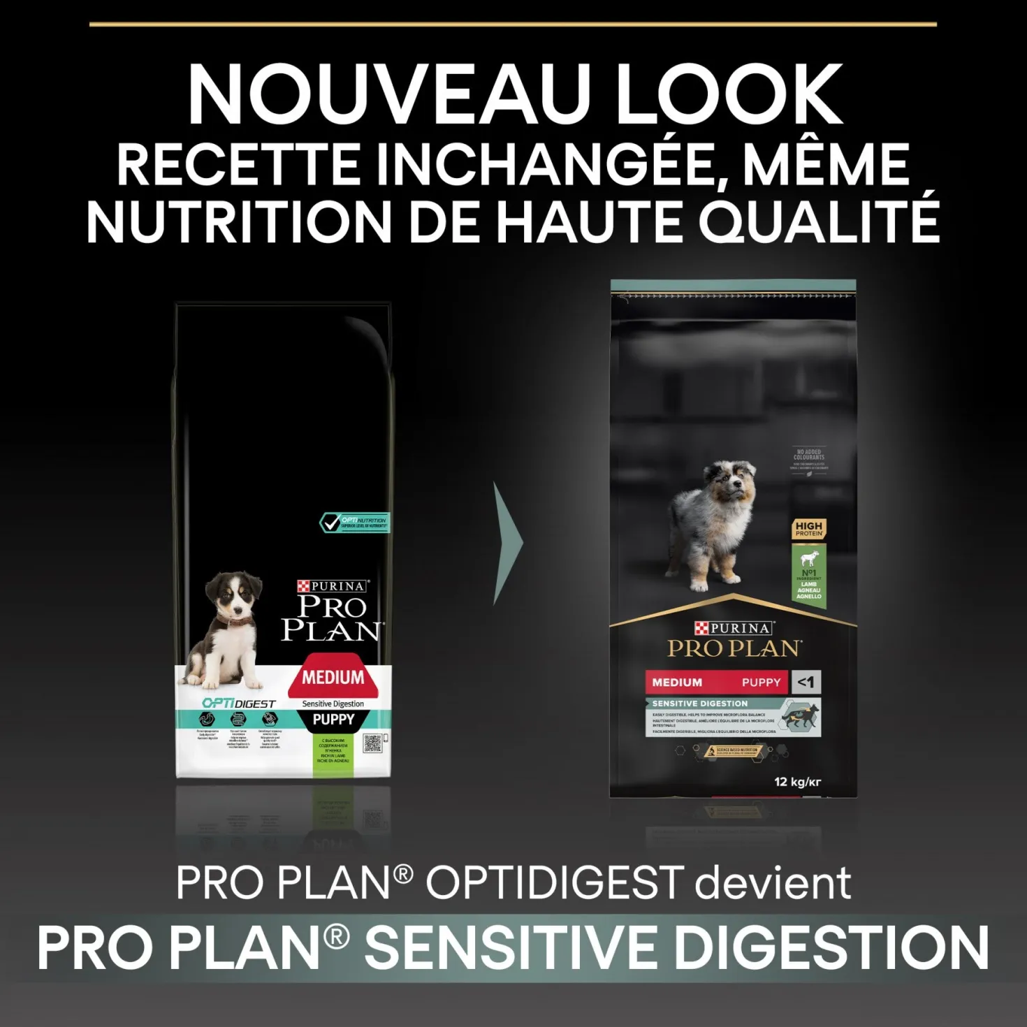 Pro Plan Sensitive Digestion Medium Puppy à l'agneau - croquettes chiot