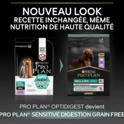 Pro Plan Sensitive Digestion No Grain Small & Mini Adult à la dinde - croquettes chien
