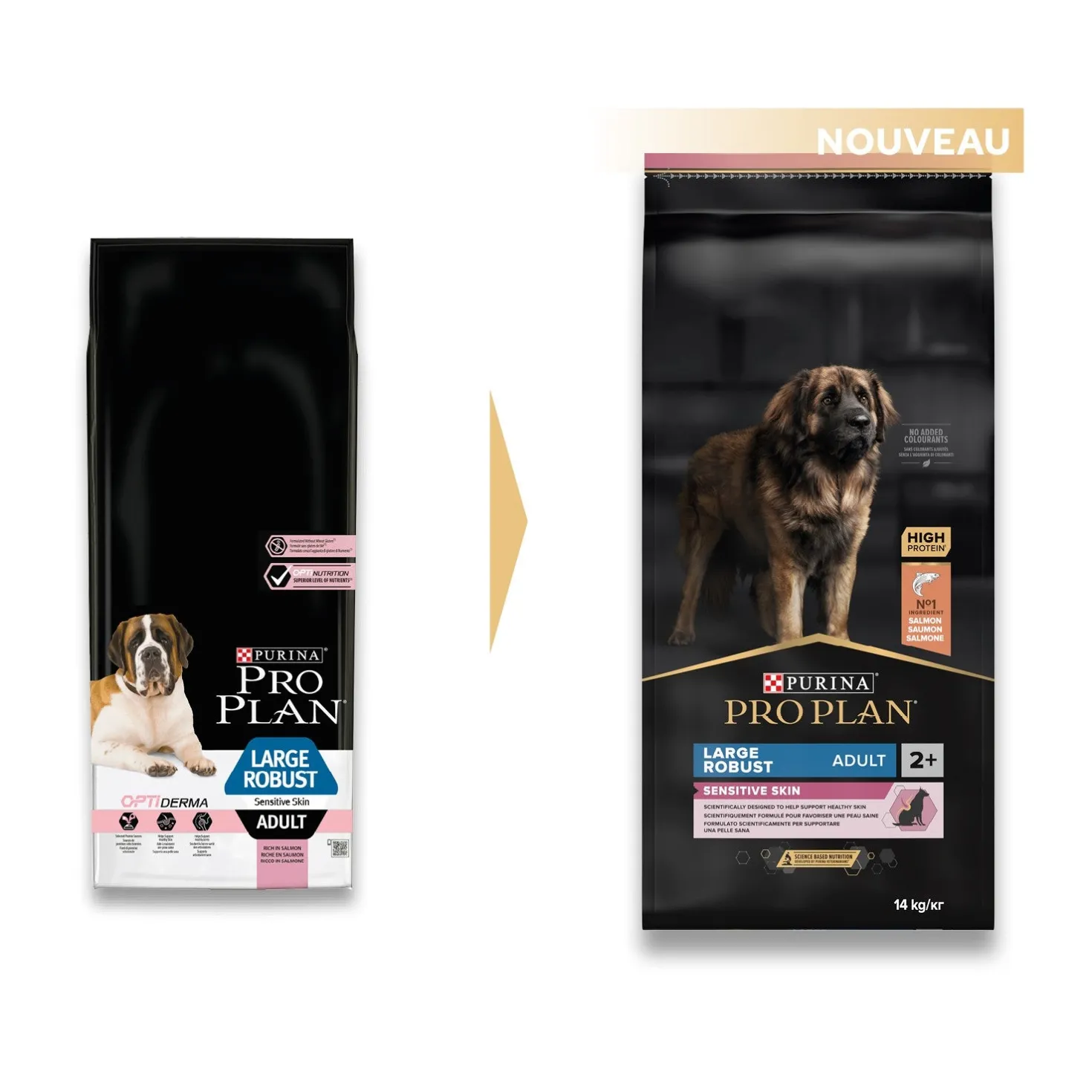 Pro Plan Sensitive Skin Large Robust Adult au saumon - croquettes chien