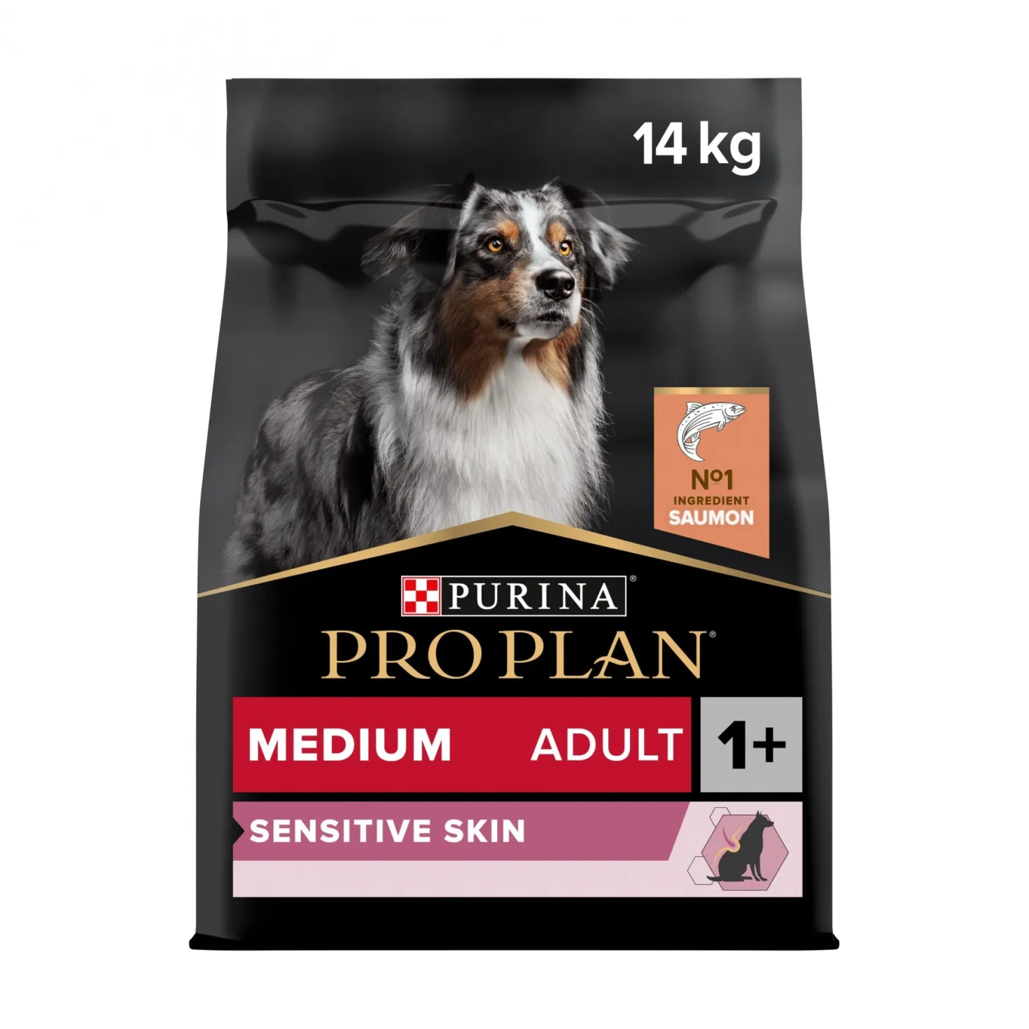 Pro Plan Sensitive Skin Medium Adult au saumon - croquettes chien