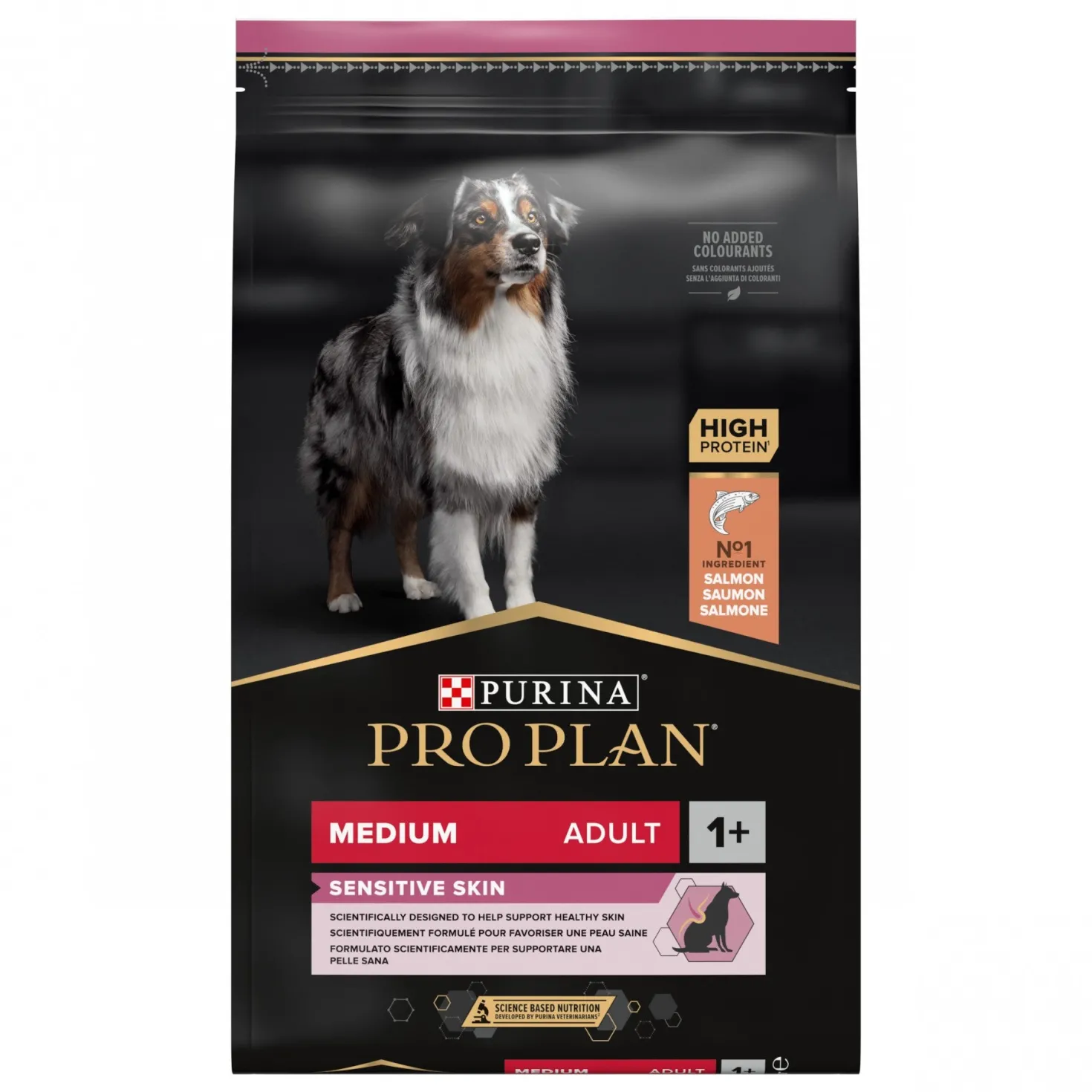 Pro Plan Sensitive Skin Medium Adult au saumon - croquettes chien