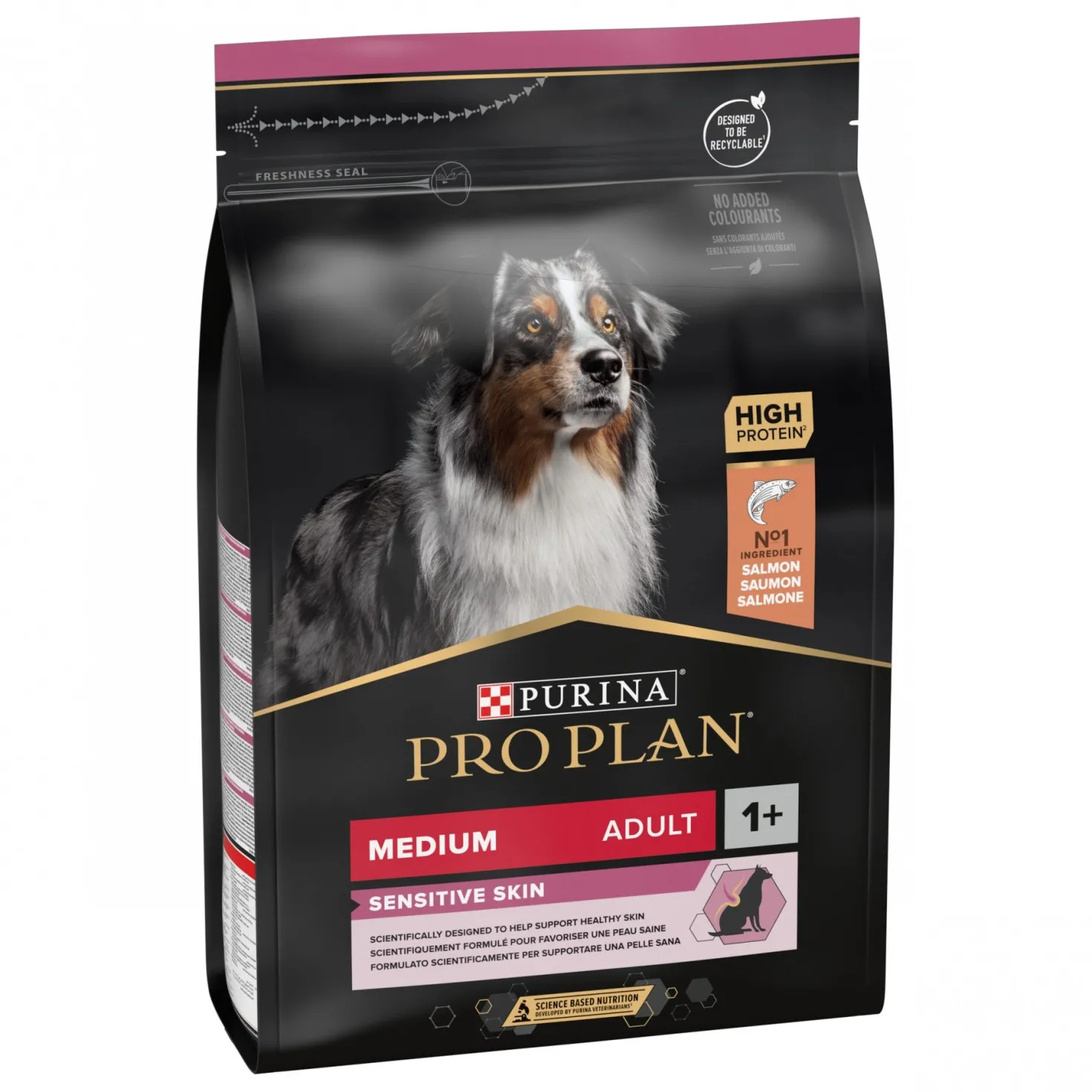 Pro Plan Sensitive Skin Medium Adult au saumon - croquettes chien