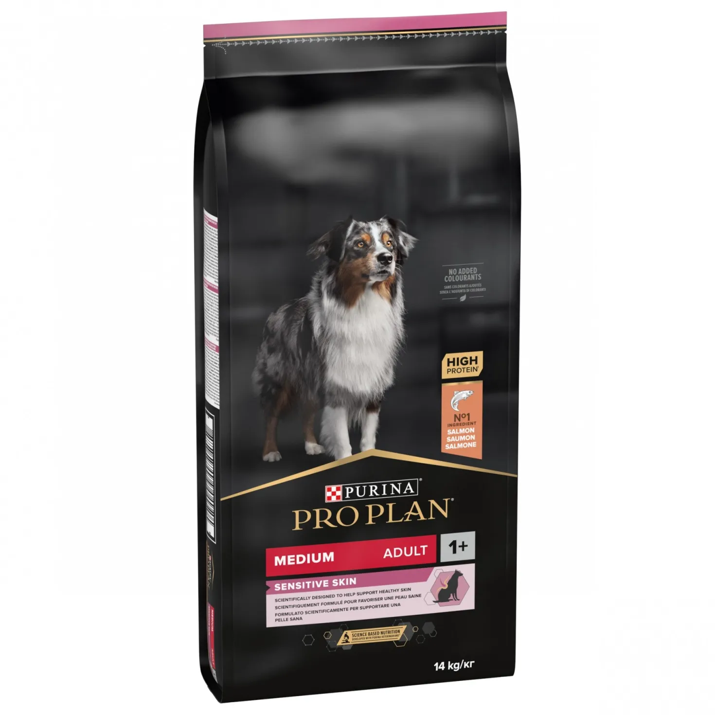 Pro Plan Sensitive Skin Medium Adult au saumon - croquettes chien