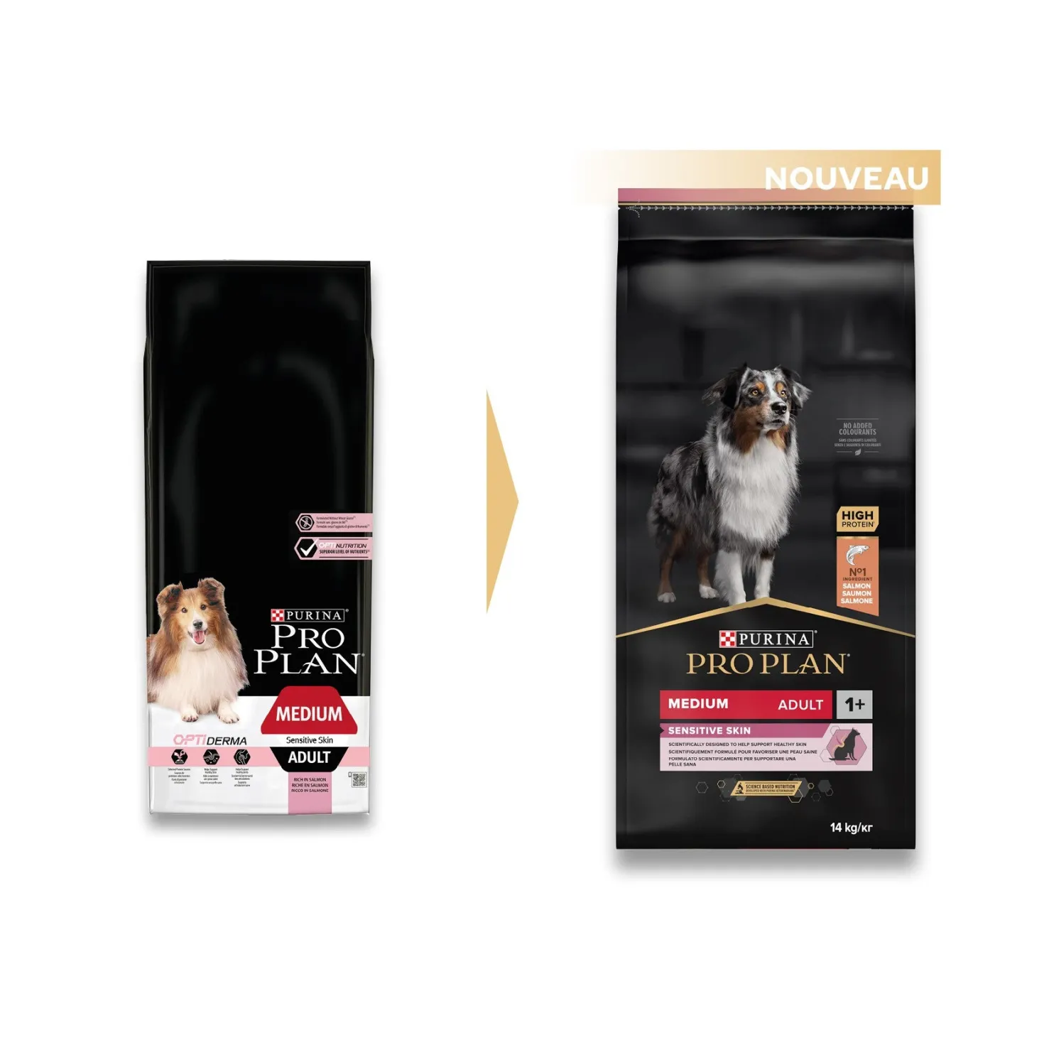 Pro Plan Sensitive Skin Medium Adult au saumon - croquettes chien