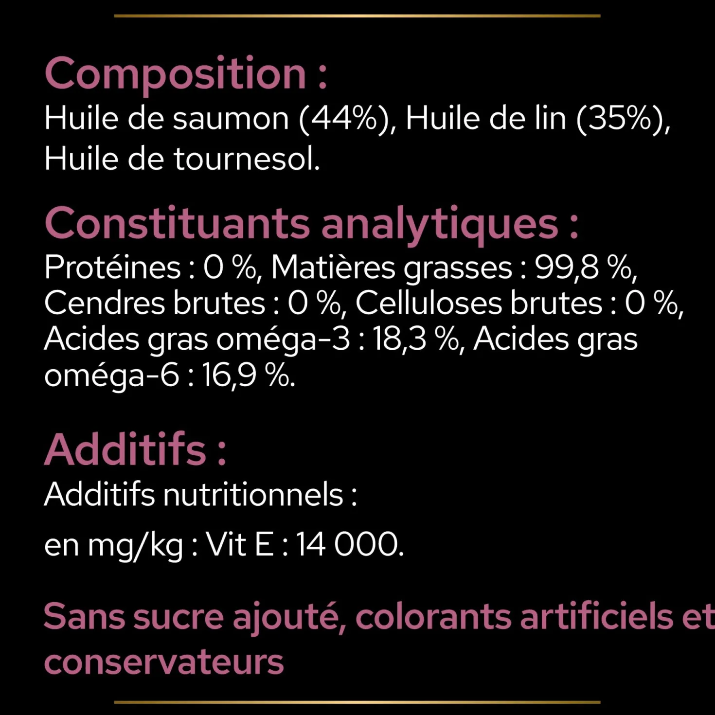 Pro Plan Skin & Coat+ en huile aliment complémentaire chat