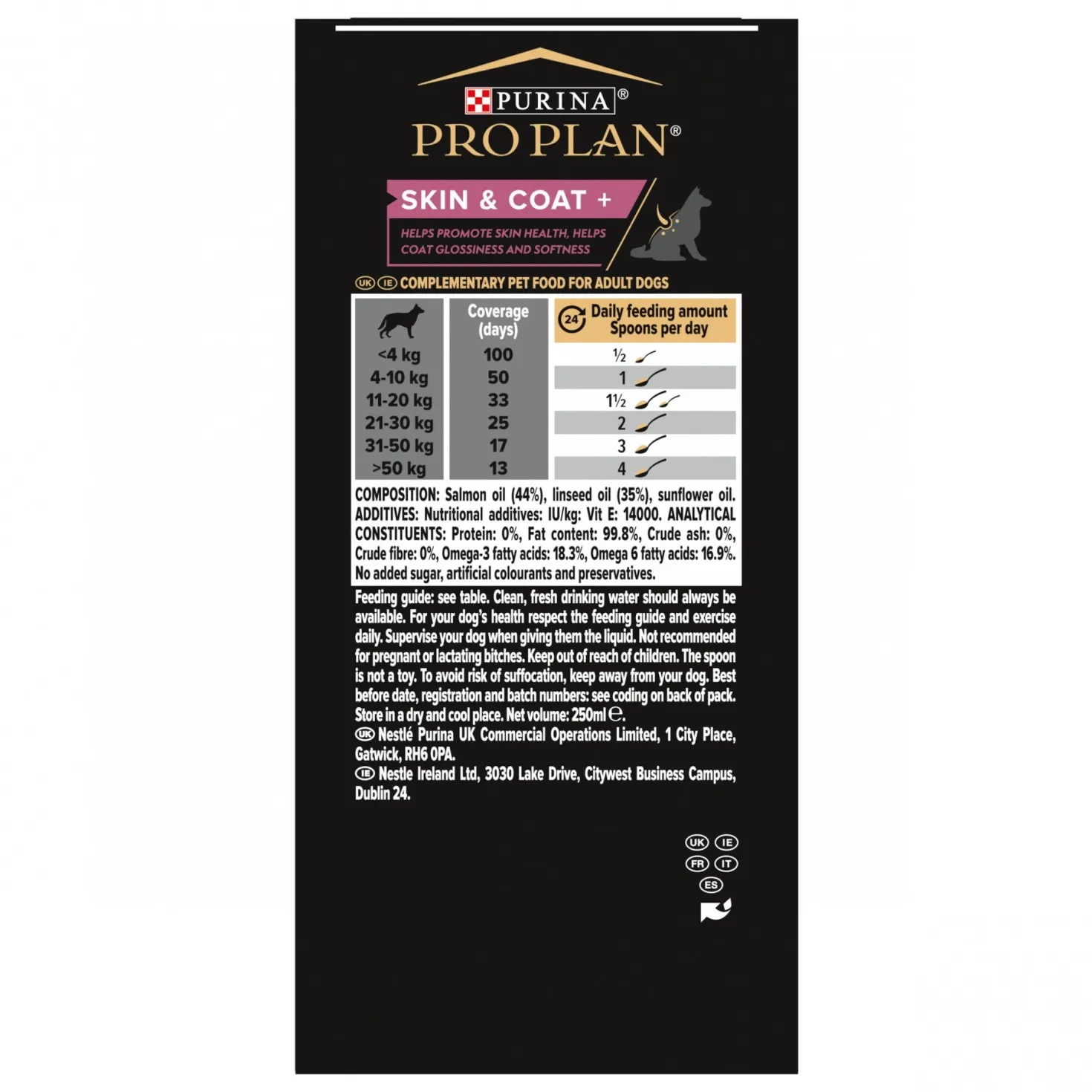 Pro Plan® Skin & Coat+ en huile chien