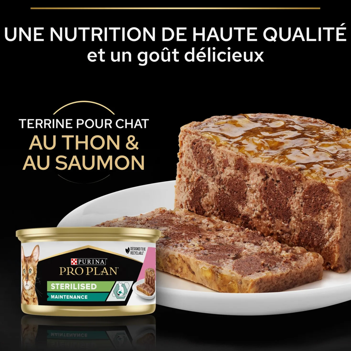 Pro Plan Sterilised thon et saumon - pâtée chat